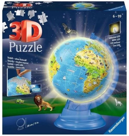 Puzzle 3D Globe illuminé 180 pièces - Ravensburger